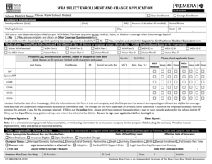 WEA Select Enrollment and Change Application