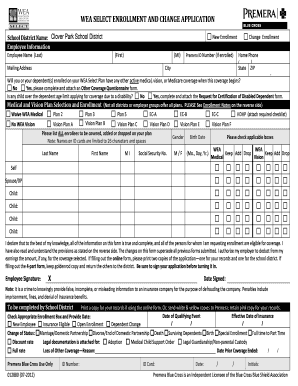 WEA Select Enrollment and Change Application
