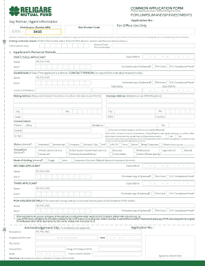 Religare Mutual Fund Application Form