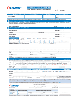 International Lump Sum Systematic Investment Application Form