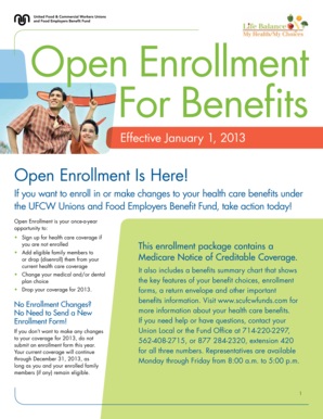 UFCW Open Enrollment Form