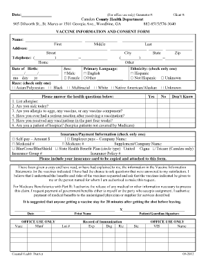 Vaccine Information and Consent Form