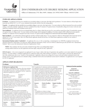 Georgia State University Undergraduate Application