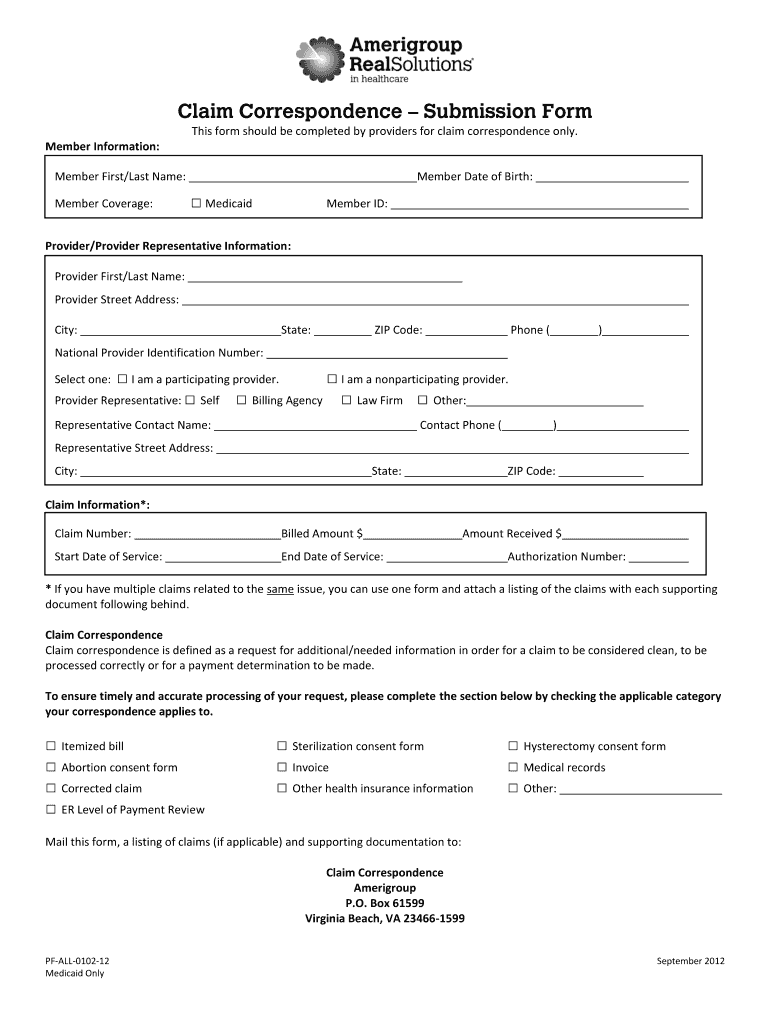 Amerigroup provider update form for nj caresource policy average cost