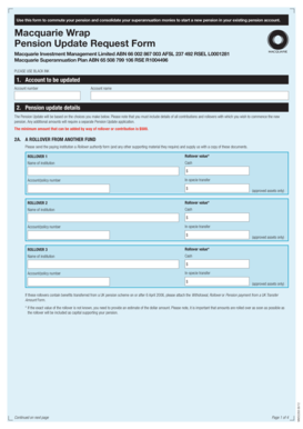 Macquarie Pension Update Request Form