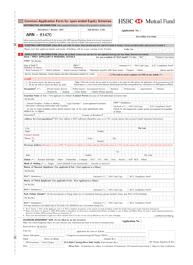 HSBC Mutual Fund Application Form