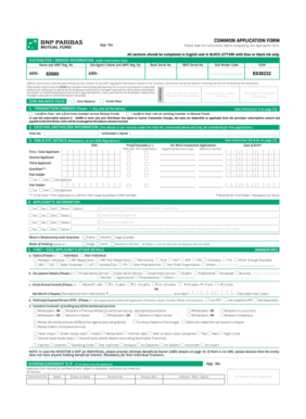 Mutual Fund Application Form