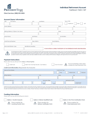 Individual Retirement Account Application