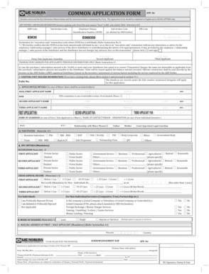 LIC Nomura Mutual Fund Application Form