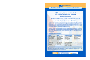 AIG Quarterly Interval Fund Application Form