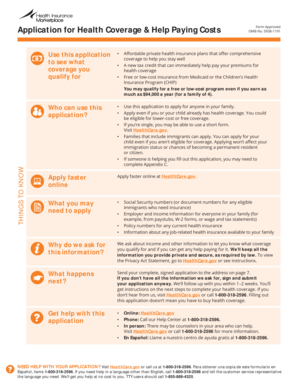 Health Coverage Application Form