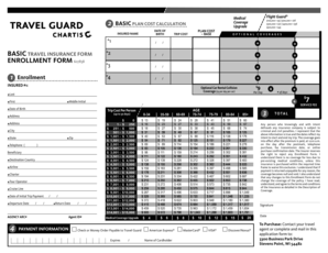 Travel Guard Travel Insurance Enrollment Form