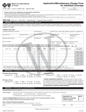 Individual Coverage Application Form