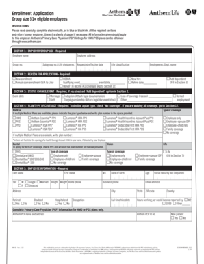 Anthem Health Insurance Enrollment Application