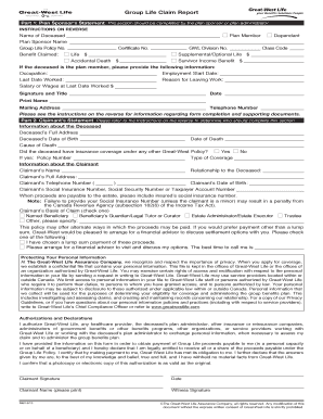 Group Life Claim Report