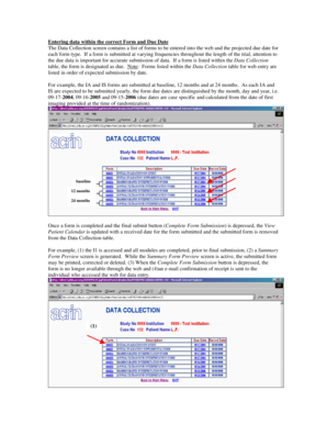 Entering data within the correct Form and Due Date The ... - ACRIN - acrin