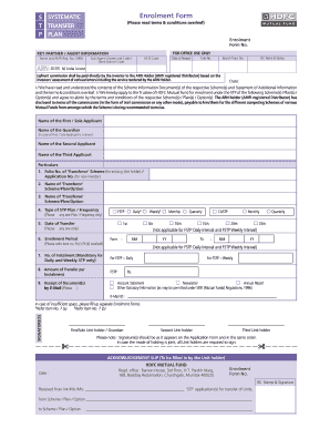 HDFC Mutual Fund STP Enrollment Form