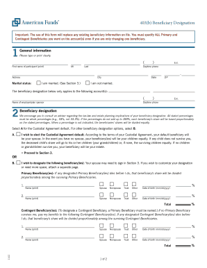403(b) Beneficiary Designation Form