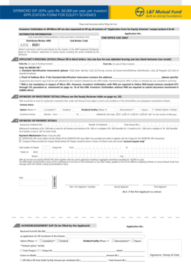 SIP/Micro SIP Application Form