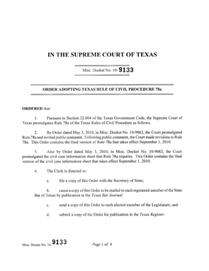 Texas Civil Case Information Sheet