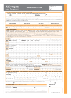 JPMorgan Mutual Fund Application Form