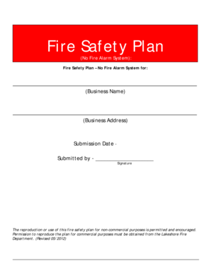 Fire Safety Plan No Fire Alarm System