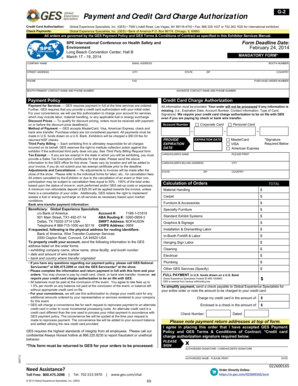 GES Payment and Credit Card Authorization Form