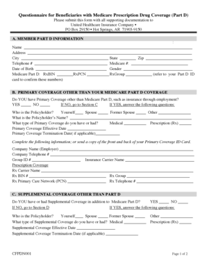 Medicare Part D Beneficiary Questionnaire