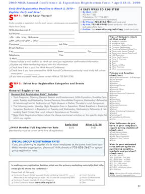 NHIA Annual Conference Registration Form