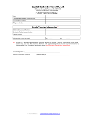 Funds Transfer Form