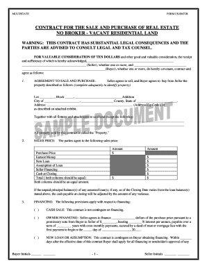 Contract for the sale and purchase of real estate no broker - csb uncw