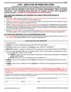 LWO Employee Information Form