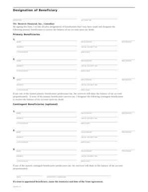 Beneficiary Designation Form