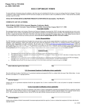 IEEE Copyright Form