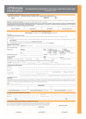 ECS Registration and Cancellation Application Form