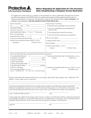 Notice Regarding Life Insurance Application