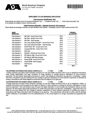 Life Insurance Qualification Test Supplement