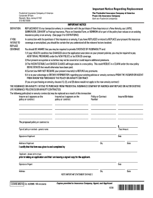 Important Notice Regarding Replacement