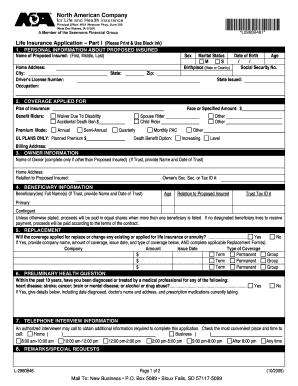 Life Insurance Application Form