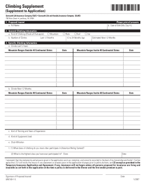 Climbing Supplement Application