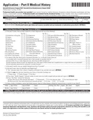 Genworth Life Insurance Medical History Application