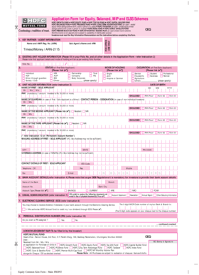 HDFC Mutual Fund Application Form