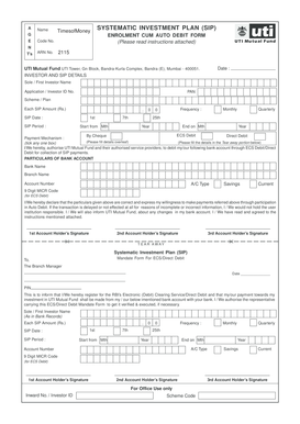 TimesofMoney SIP Enrolment Form
