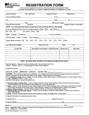 CVTC Registration Form