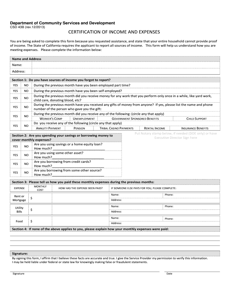 Csd 43b Form 2020 2022 Fill And Sign Printable Template Online US 