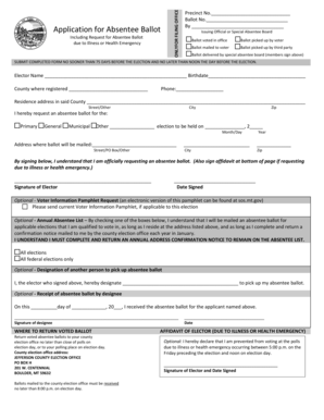 Montana Absentee Ballot Application