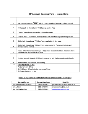DP Account Opening Form
