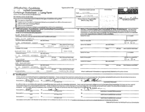 California Campaign Finance Disclosure Statement