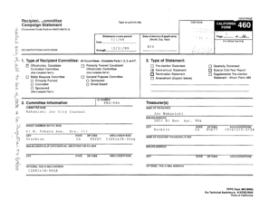 California Campaign Statement Form 460