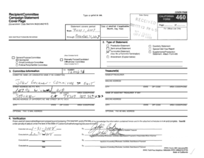 California Campaign Statement Cover Page